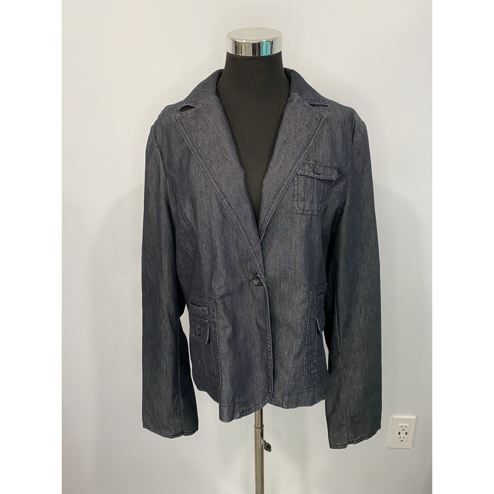 Apostrophe Premium Women's Denim Blazer Jacket Size 16